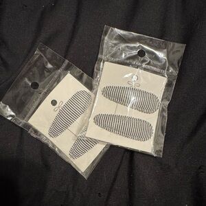 Navy and White Stripes Hair Clips, Two on Card